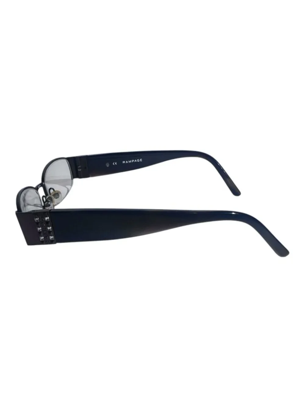 Rampage R132 Brown Semi Rimless Eyeglass Frames Only 50-16-135 Spring Hinge